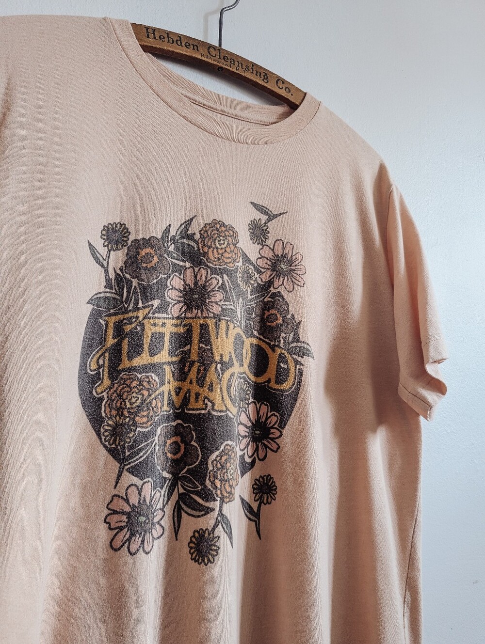 Fleetwood Mac Graphic Tee In Soft Peach/Blush